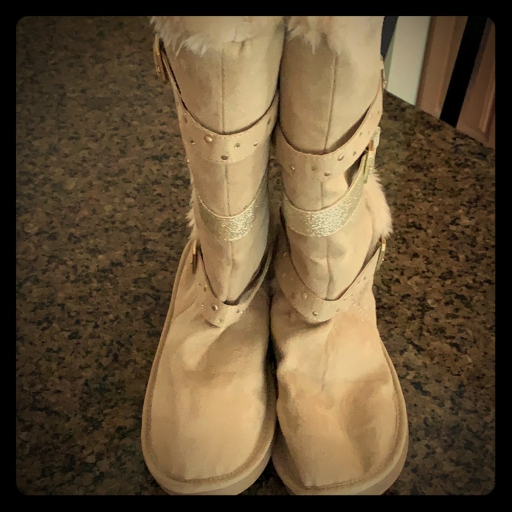 Tan justice winter boots (US size 7)
